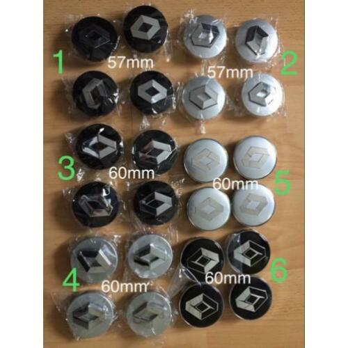 Naafdoppen Renault naafkappen 57 mm 60 mm