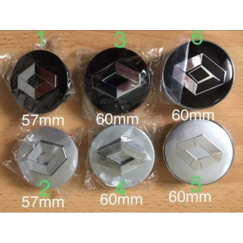 Naafdoppen Renault naafkappen 57 mm 60 mm