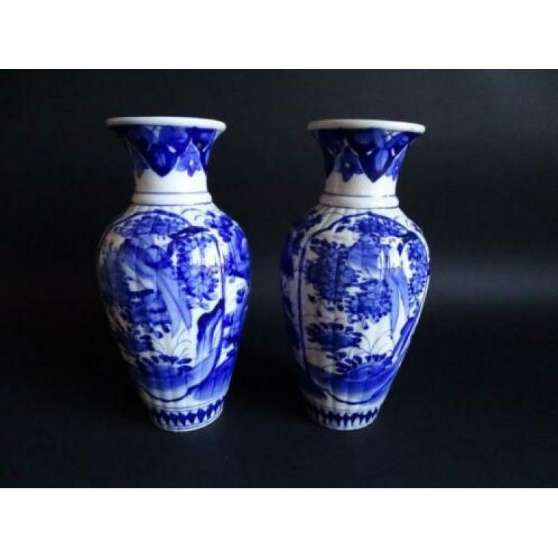 Blauwe Imari vazen, P355