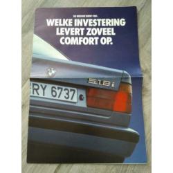BMW 5 serie e34 folder/krant uit 1989