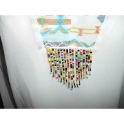 tuniek wit blauw cherry mt L OPRUIMING