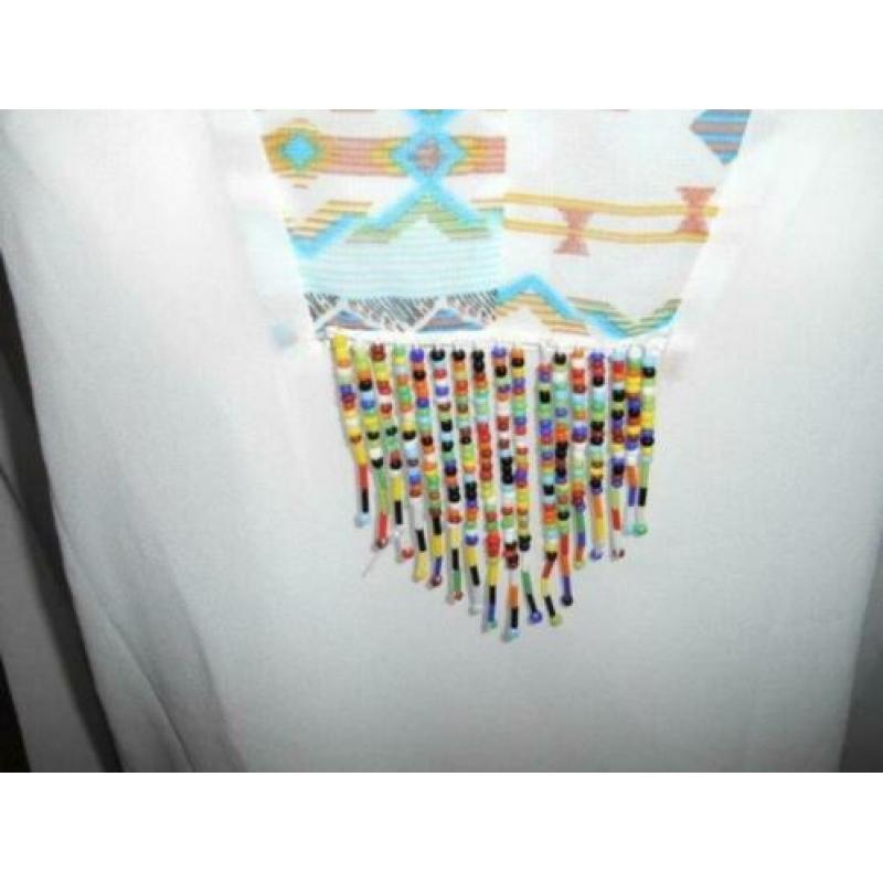 tuniek wit blauw cherry mt L OPRUIMING