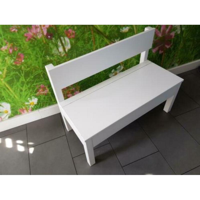 Kinderbankje opslagbankje wit