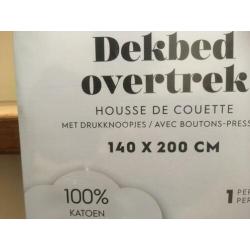 Dekbedovertrek katoen 140x200 NIEUW