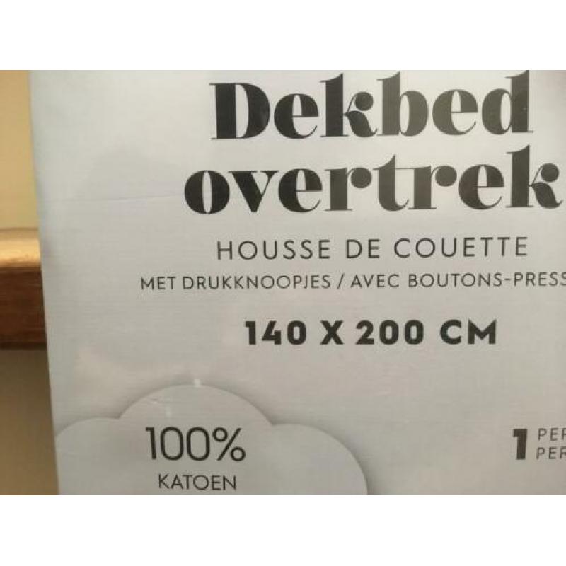 Dekbedovertrek katoen 140x200 NIEUW
