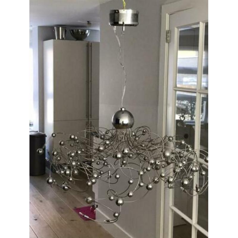 Design hanglamp halogeen chroom