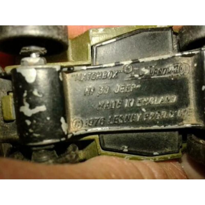 Mooie antieke verschillende originele matchbox legervoertuig