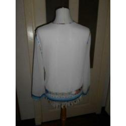 tuniek wit blauw cherry mt L OPRUIMING