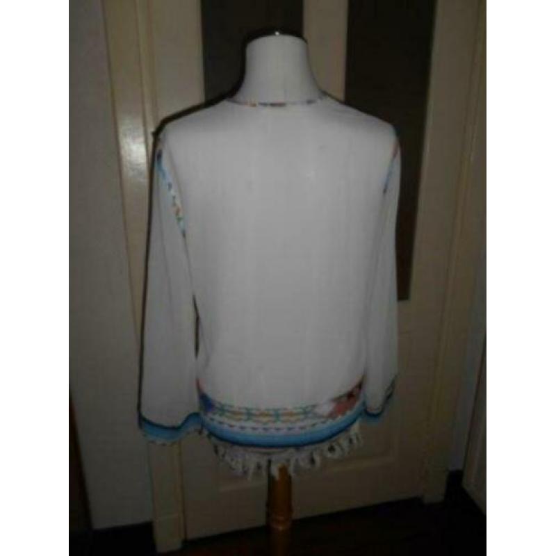 tuniek wit blauw cherry mt L OPRUIMING