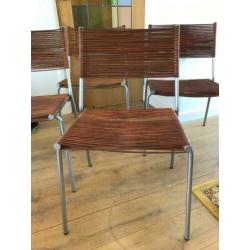 Set 4 Bonacina Miss B1 B 1 design stoel modern leer