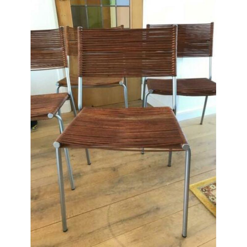 Set 4 Bonacina Miss B1 B 1 design stoel modern leer