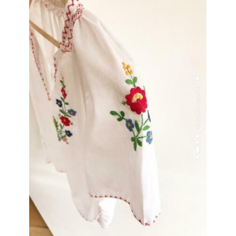 Vintage Hongaarse top geborduurd bohemian Free People romy