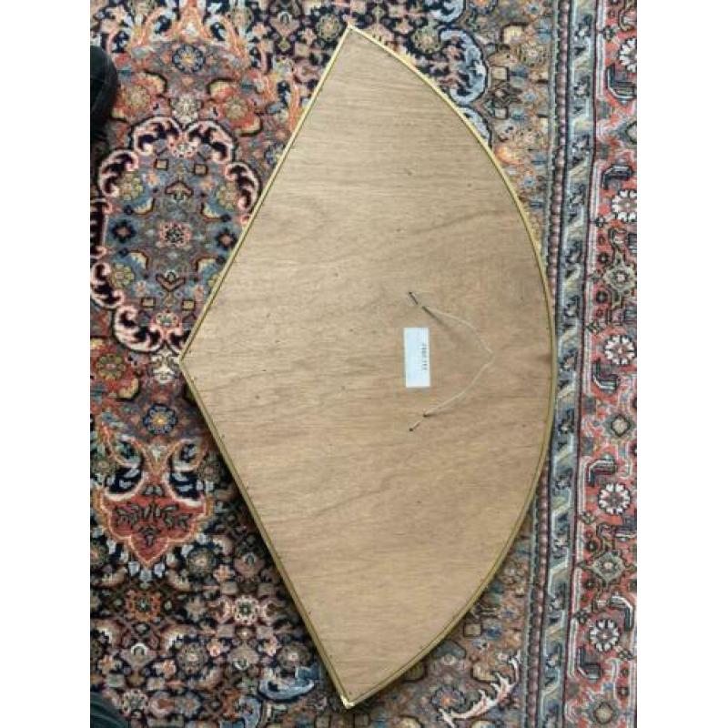 Vintage waaier spiegel Hollywood Regency