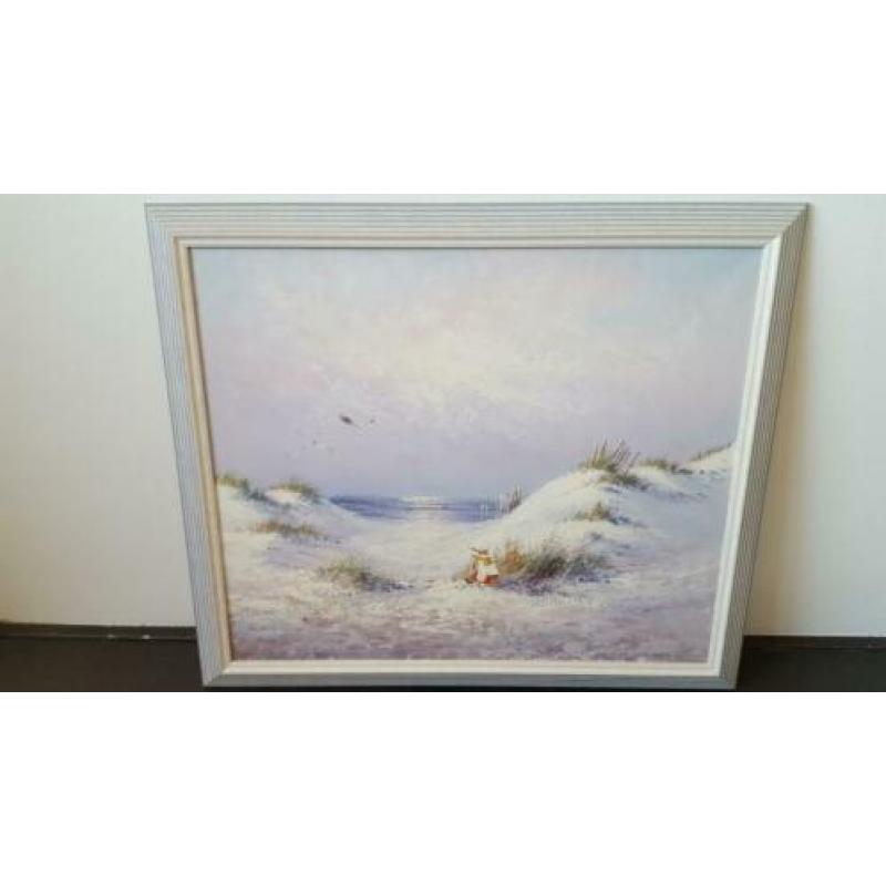 Olieverf schilderij zeegezicht zeezicht
