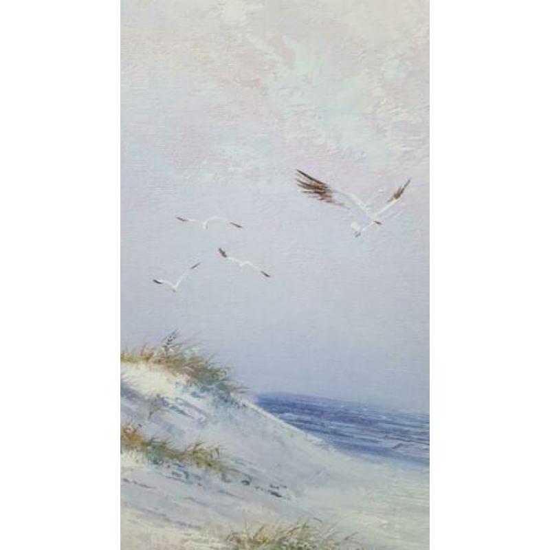 Olieverf schilderij zeegezicht zeezicht