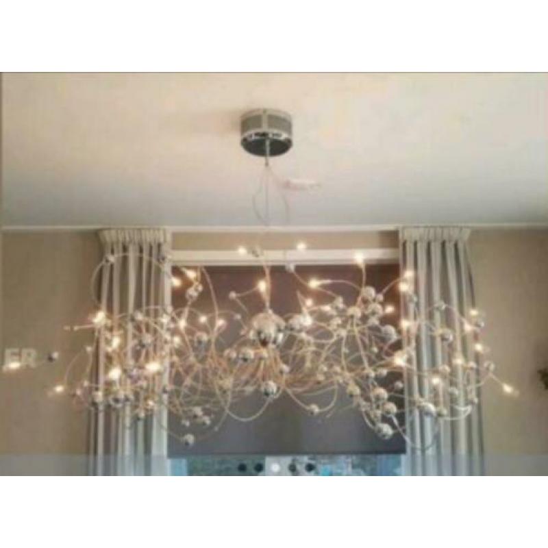Design hanglamp halogeen chroom