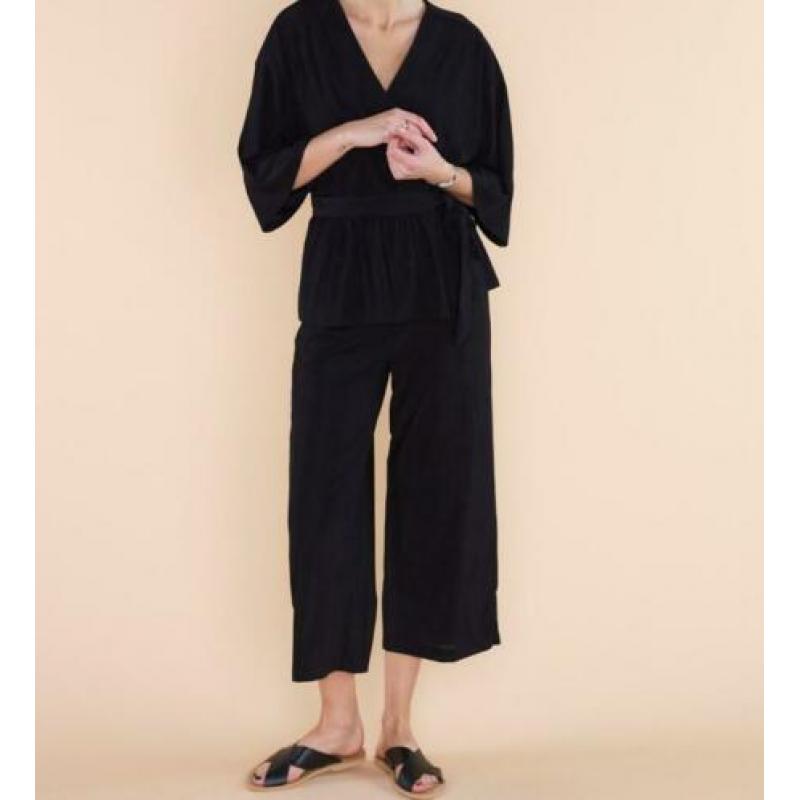 MSCH Copenhagen wrap top, zwart. Maat s/m