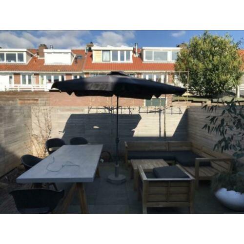 Zwarte Parasol Garden Impressions afmeting van 2,5mx2,5m