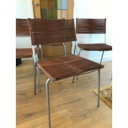 Set 4 Bonacina Miss B1 B 1 design stoel modern leer