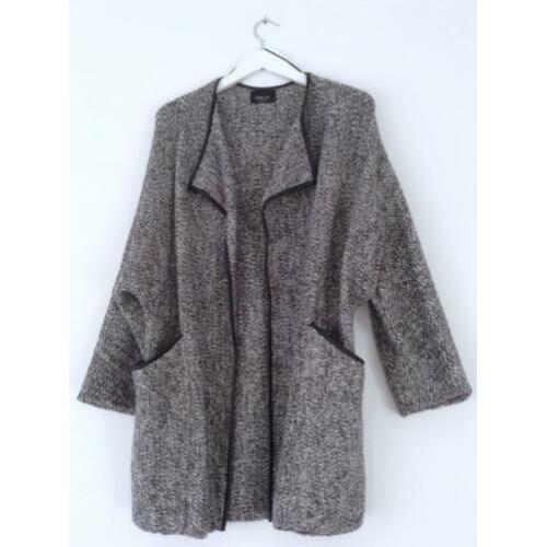 Grijze knitwear jas, Zara, maat M