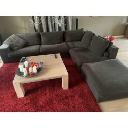 Grote ideale hoekbank bruin te koop