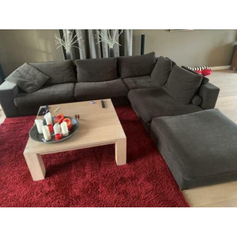 Grote ideale hoekbank bruin te koop