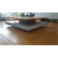 Salontafel (hout/RVS) - zie ook bijpassend TV meubel