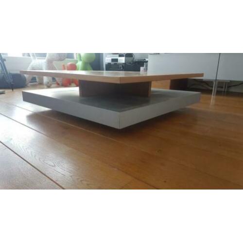 Salontafel (hout/RVS) - zie ook bijpassend TV meubel