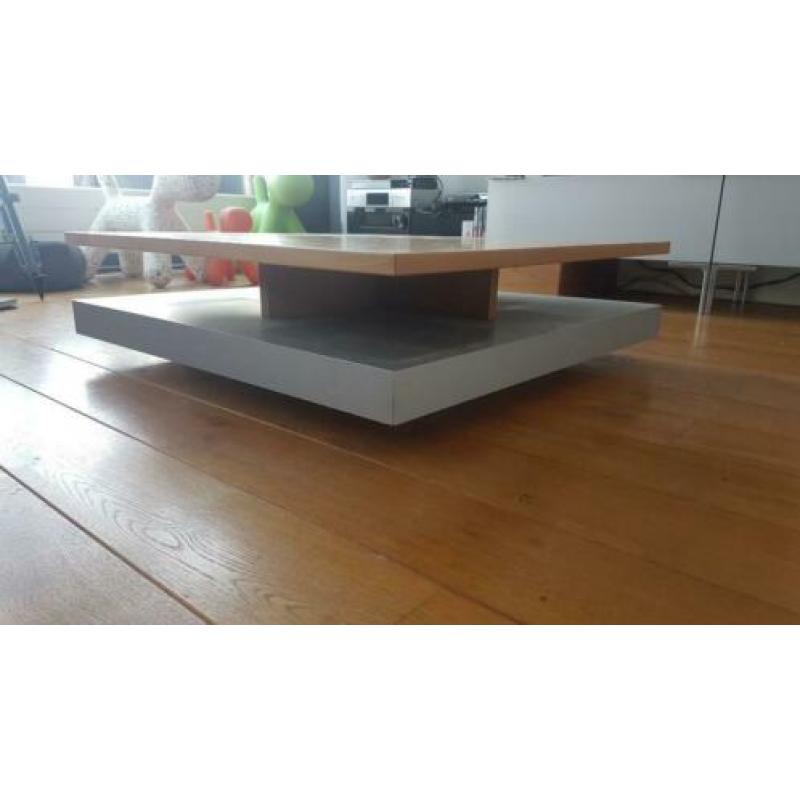 Salontafel (hout/RVS) - zie ook bijpassend TV meubel