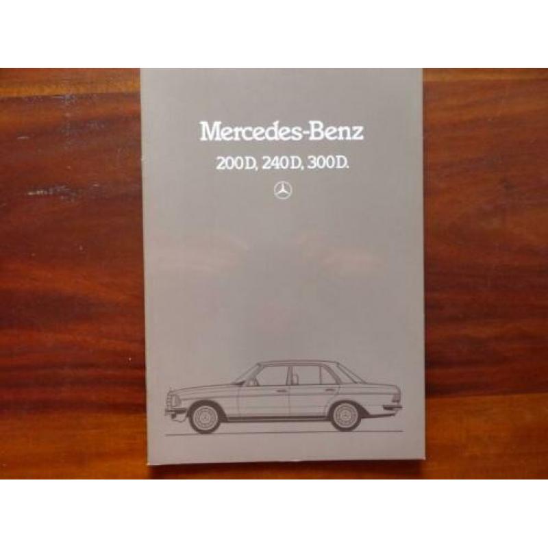 Mercedes W123 200D 240D 300D brochure 1982