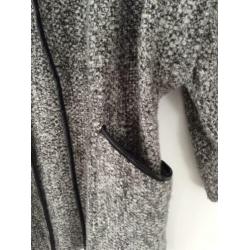 Grijze knitwear jas, Zara, maat M