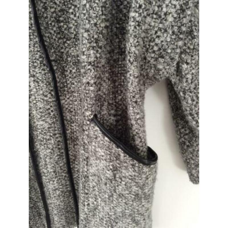 Grijze knitwear jas, Zara, maat M