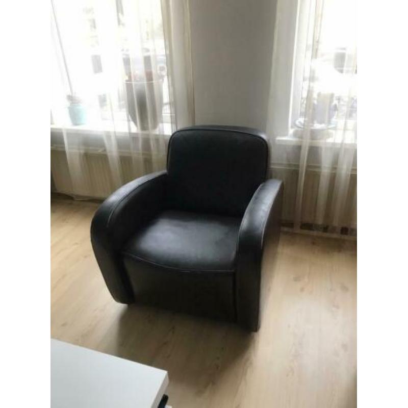 2 leren fauteuils