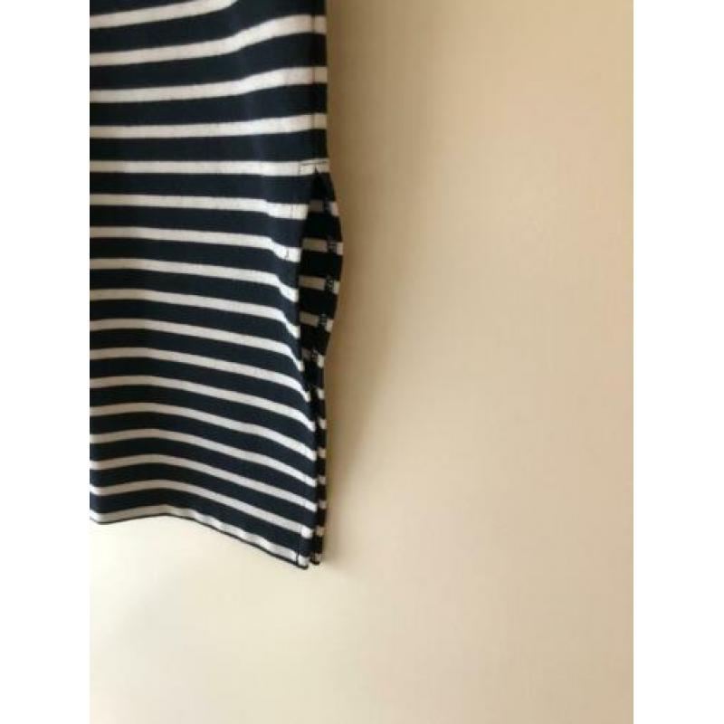 Supertrash kokerrok met split blauw wit gestreept maat 34 xs