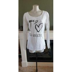 ZGAN wit Maison Scotch tshirt top mt 4 / L witte shirt print