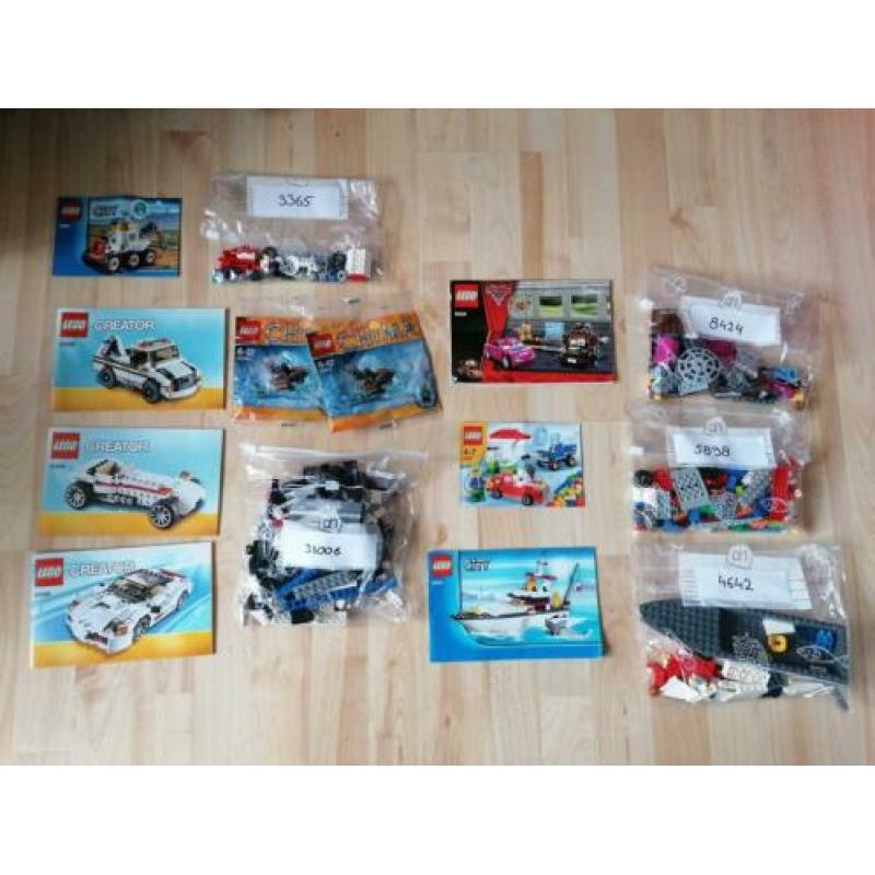 Lego setjes 31006, 30266, 8424, 4642, 3365, en 5898