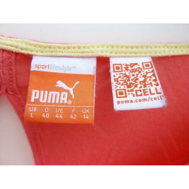 PUMA: koraal roze sport shirt (maat 40) GRATIS VERZENDING