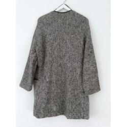 Grijze knitwear jas, Zara, maat M