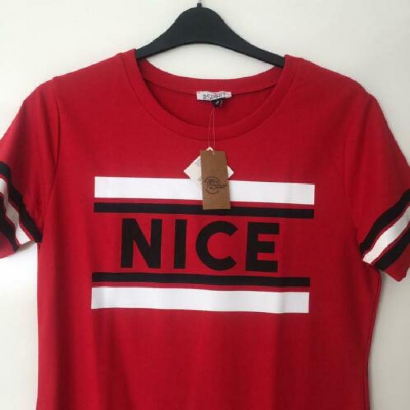 Rood jurkje nice - Maat M (nieuw)