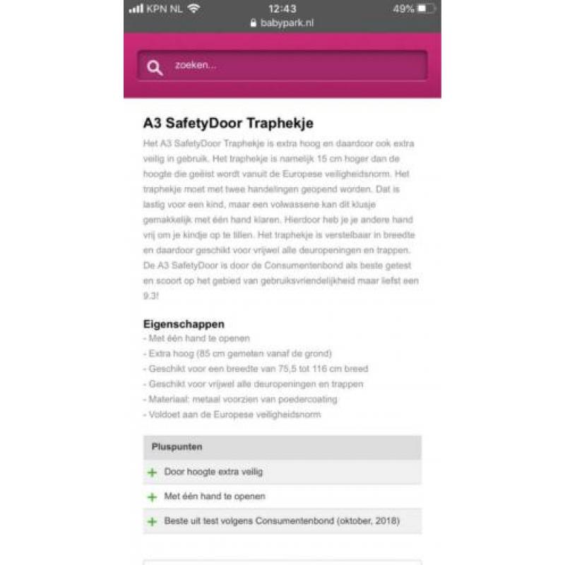 A3 traphekje mat chroom