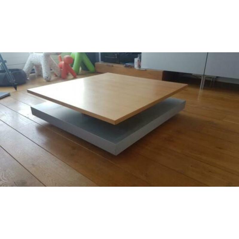 Salontafel (hout/RVS) - zie ook bijpassend TV meubel