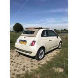 Fiat 500 Lounge Cabrio 2012 twin-air turbo in Parelmoer wit