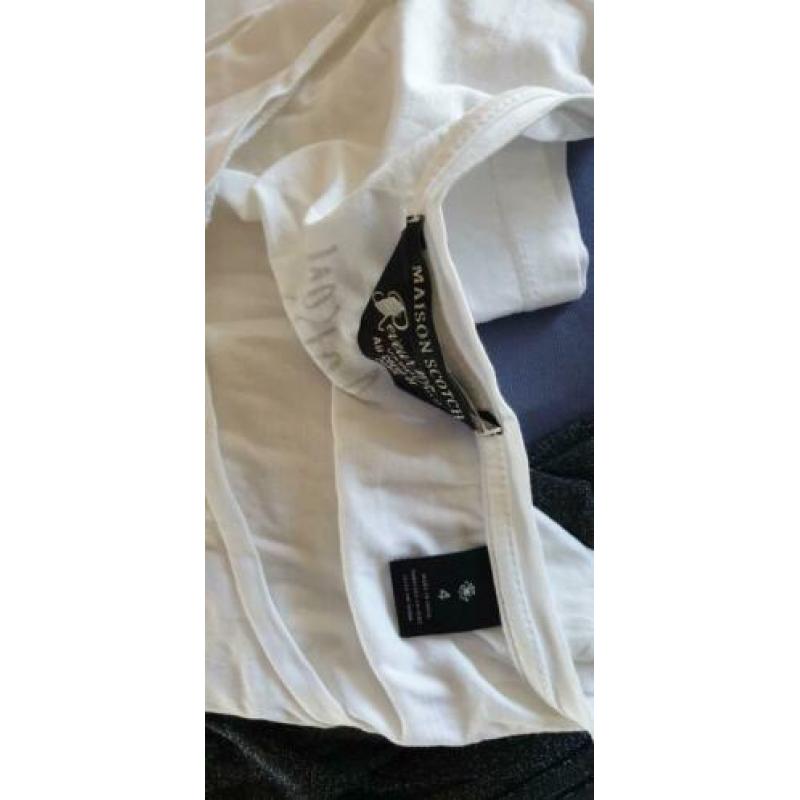 ZGAN wit Maison Scotch tshirt top mt 4 / L witte shirt print