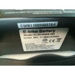 Defecte fiets accu Montego 24volt accu