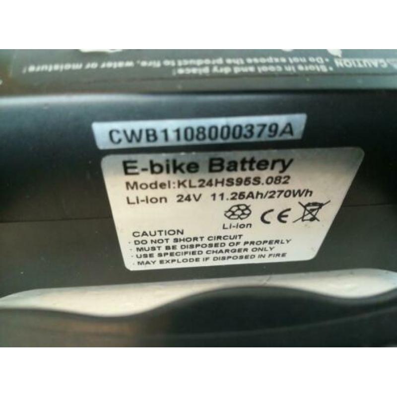 Defecte fiets accu Montego 24volt accu