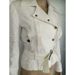 C1045 VERSACE maat XS=34/36 jasje vest sweat-colbert wit