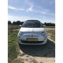 Fiat 500 Lounge Cabrio 2012 twin-air turbo in Parelmoer wit