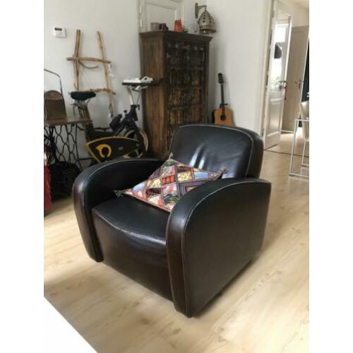 2 leren fauteuils