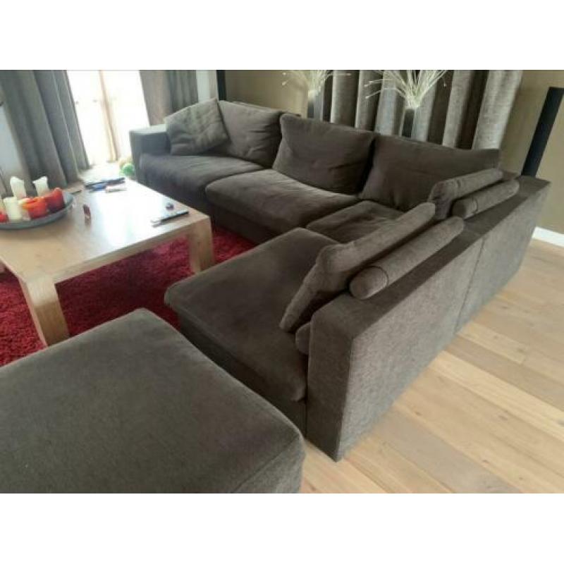 Grote ideale hoekbank bruin te koop