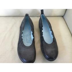 Yoli Wolky 40 zwarte leren ballerinas